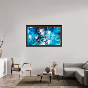 144 x 81 cm, Cadre Noir-Or Cristallisation
