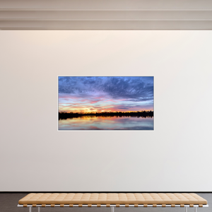 208 x 117 cm, Caisse américaine Blanche 2 Reflets d’un Même Ciel II – Le Souffle Pourpre