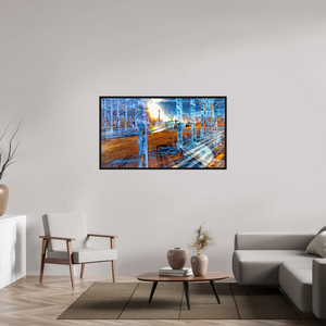 144 x 81 cm, 8 Caisse américaine Noire Quand les corps ont appris à se fondre dans la lumière