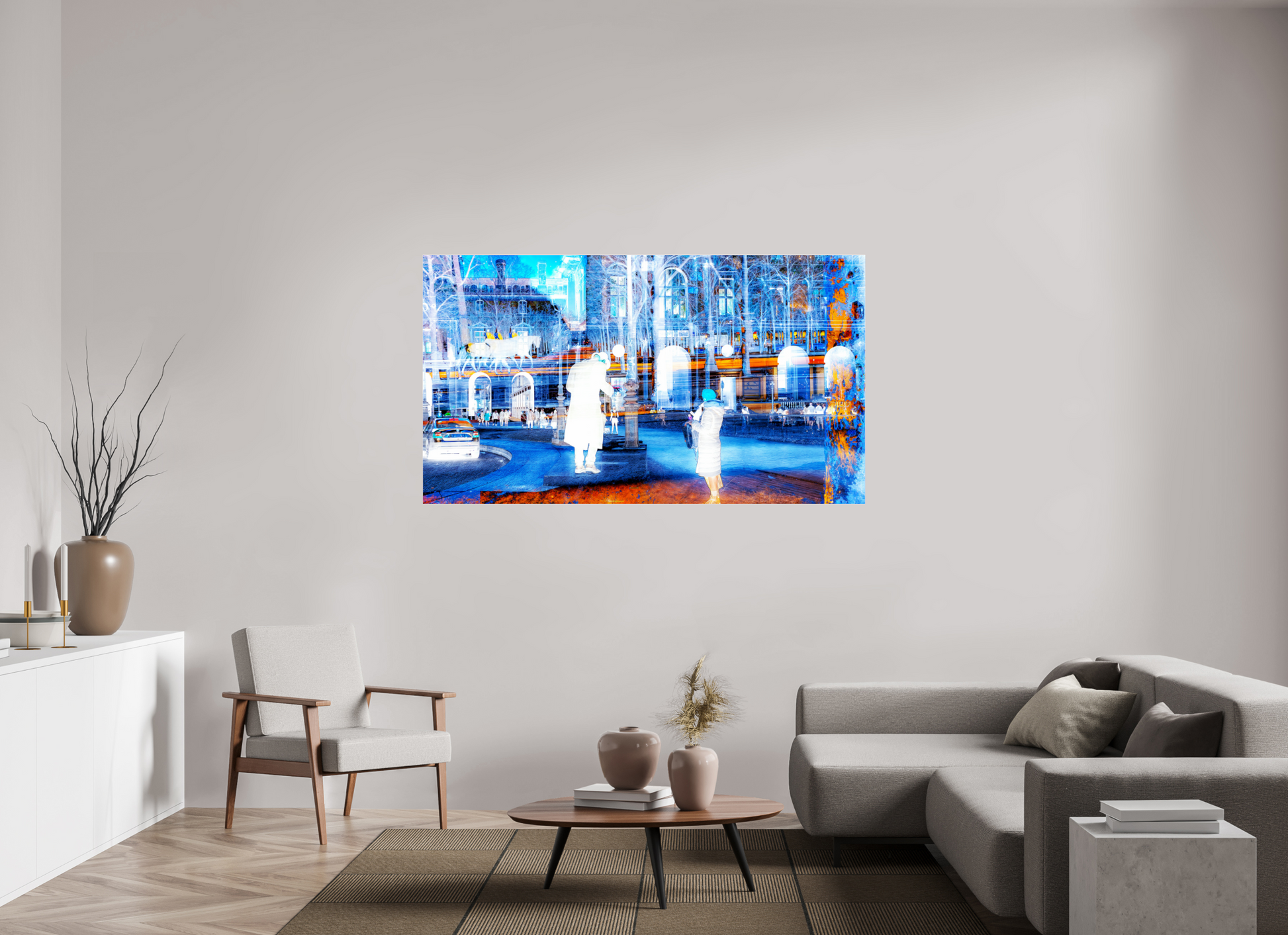 176 x 99 cm, 3 Tirage photo sous Verre acrylique Ce que la ville montre à ceux qui s’arrêtent
