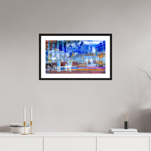 64 x 36 cm, 4 Cadre Noir : Passe-Partout Blanc Ce que la ville protège encore