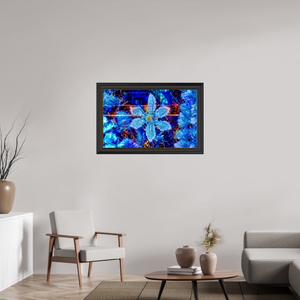 95,7 x 60 cm, 11 Cadre Noir-Or La fleur qui rêvait d’étoiles