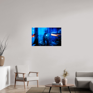 96 x 60 cm, Tirage photo sous Verre acrylique Silhouette au chapeau