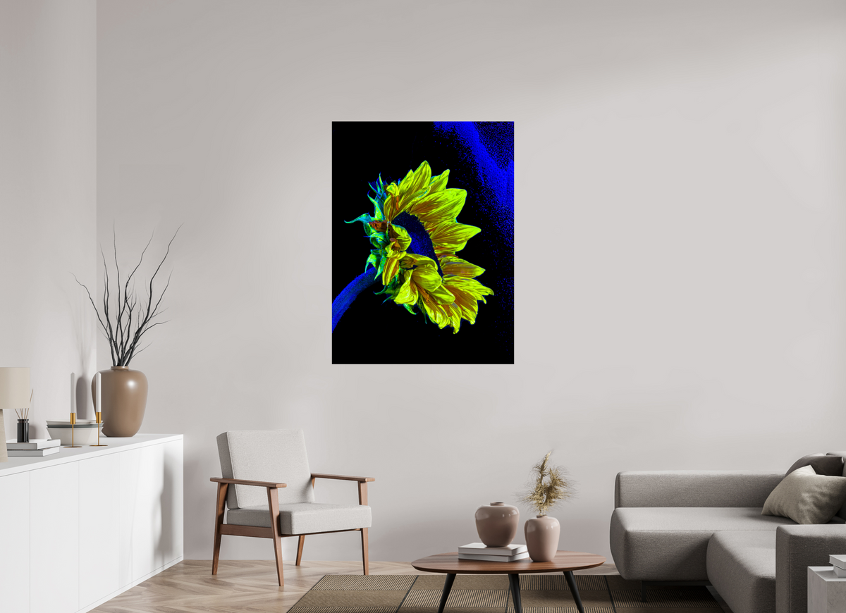 90 x 120 cm, Tirage simple sur papier photo Fuji Crystal Pearl L’or perdu dans le bleu du silence