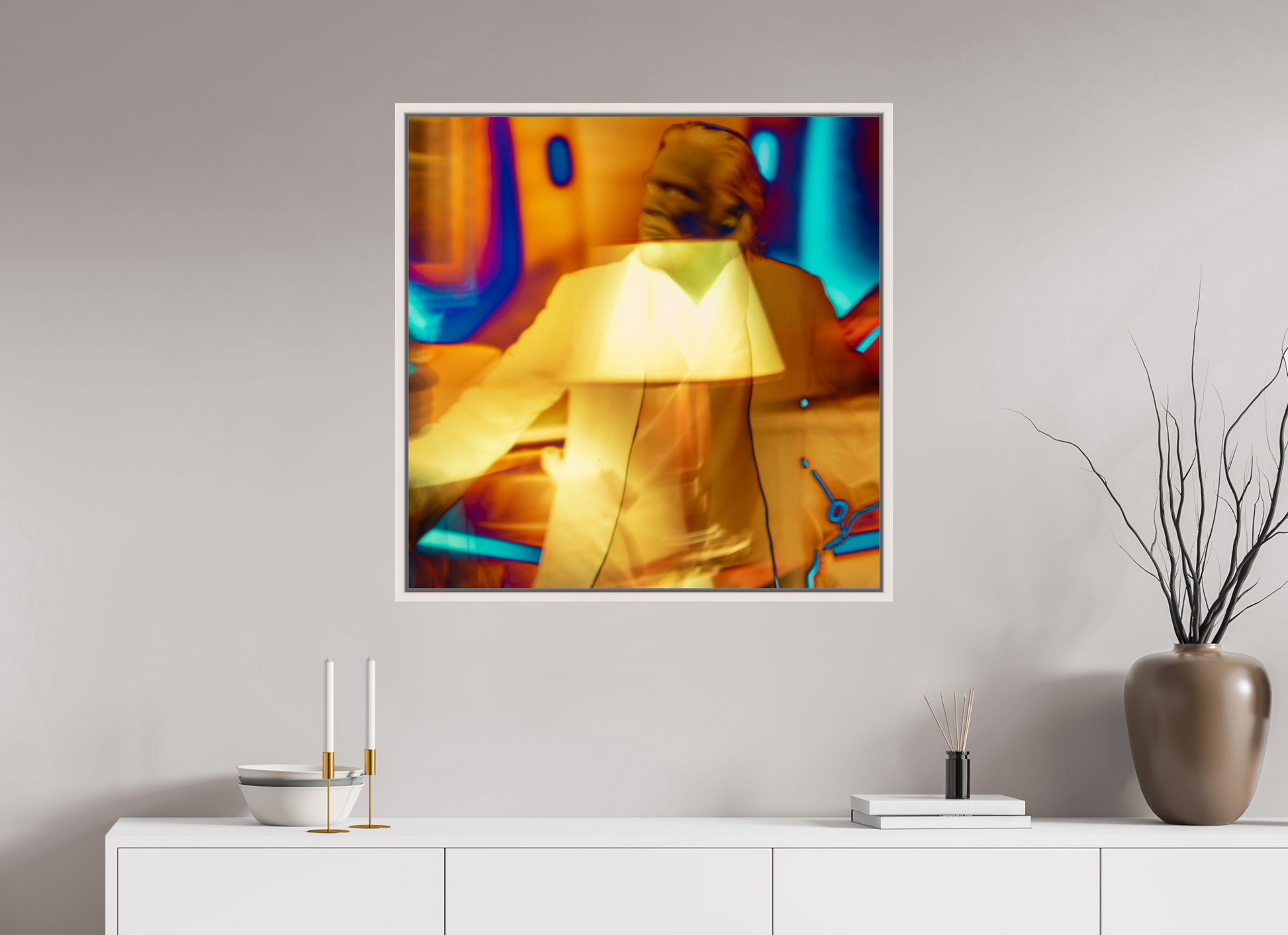 80 x 80 cm, Caiise Verre acryl PApier metal sf