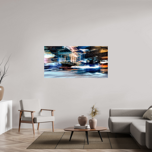 160 x 80 cm, Tirage simple sur papier photo Fuji Crystal Pearl Chronique des rues où le temps s’étire