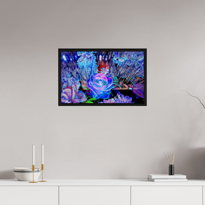 64 x 40 cm, 8 Caisse américaine Noire Lorsque la lumière se souvient des fleurs