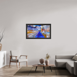 112 x 63 cm, 11 Cadre Noir-Or Le jour où l’eau est devenue une frontière