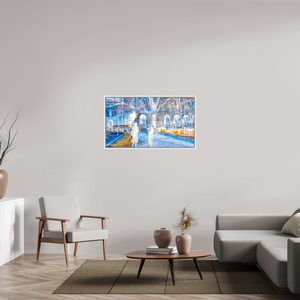 112 x 63 cm, 9 Caisse américaine Blanche Les corps devenaient légers en traversant la place
