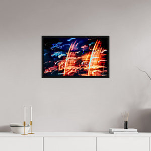 66,7 x 40 cm, Caisse américaine Noire Les Ondes du Ciel Invisible