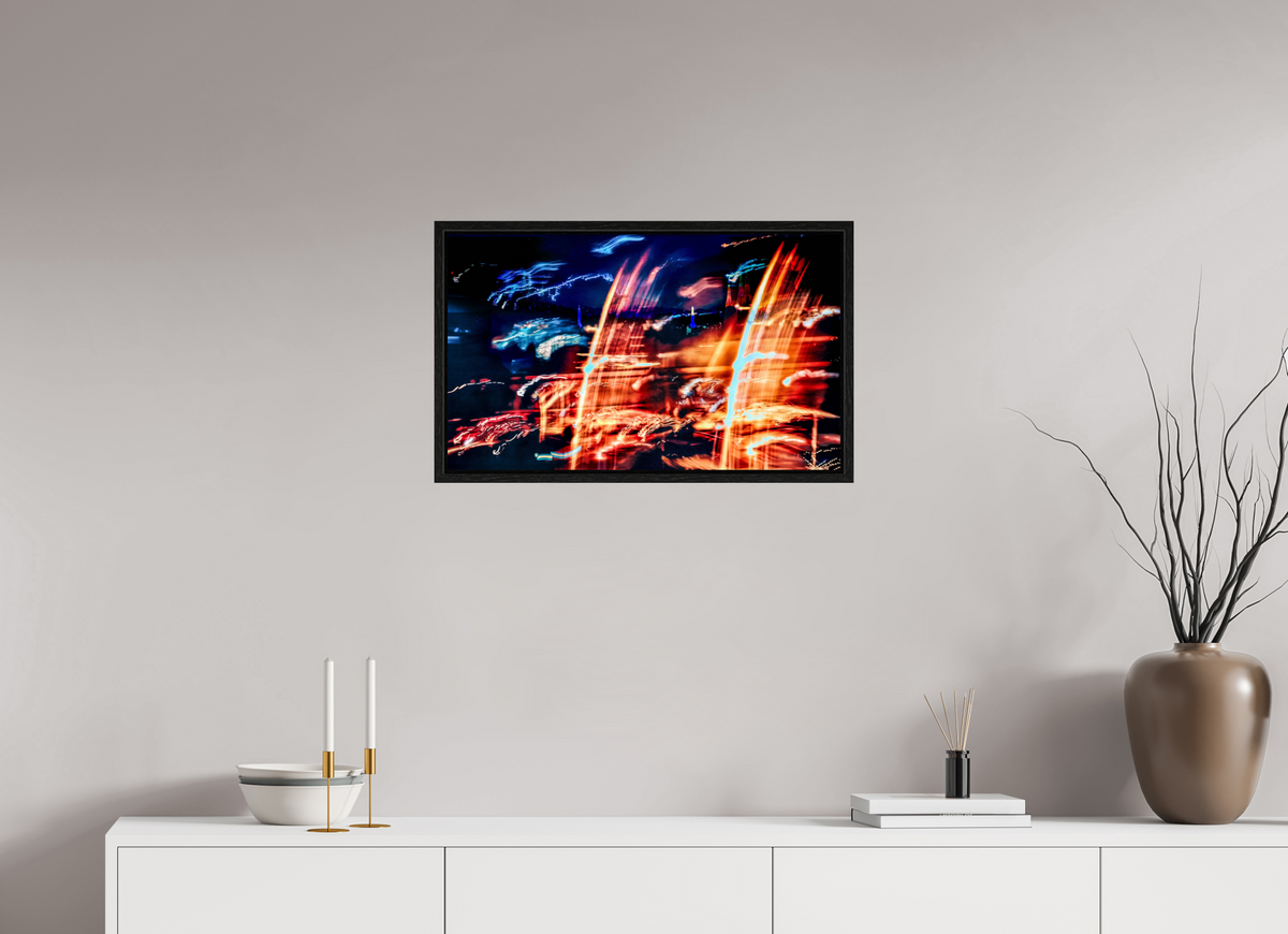 66,7 x 40 cm, Caisse américaine Noire Les Ondes du Ciel Invisible