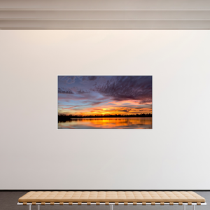 208 x 117 cm, Caisse américaine Blanche 11 Reflets d’un Même Ciel XI – L’Éclat du Couchant
