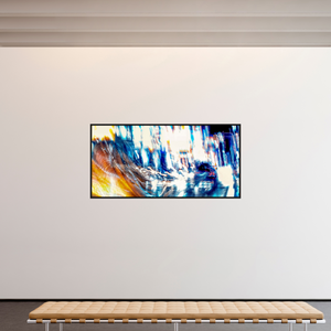 206,5 x 100 cm, 8 Caisse américaine Noire L’onde blanche qui fissure la nuit