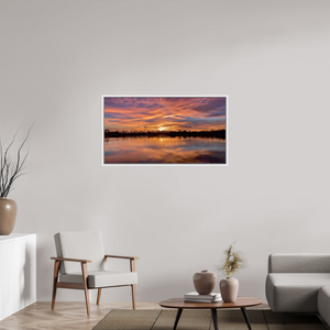 110,4 x 60 cm, Caisse américaine Blanche 14 Reflets d’un Même Ciel XIV – La Lumière Dorée