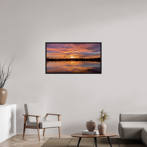 110,4 x 60 cm, Caisse américaine Noire 14 Reflets d’un Même Ciel XIV – La Lumière Dorée