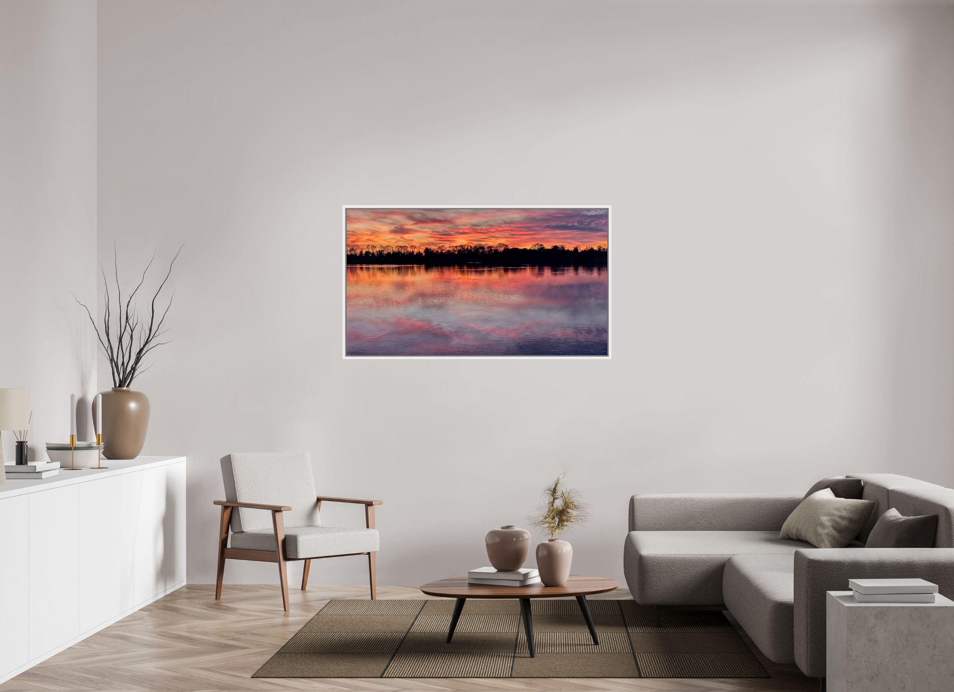 143,2 x 80 cm, Caisse américaine Blanche 5 Reflets d’un Même Ciel V – Le Ciel Renversé