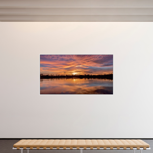 220,8 x 120 cm, Caisse américaine Blanche 14 Reflets d’un Même Ciel XIV – La Lumière Dorée