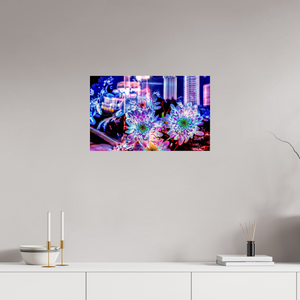 64 x 40 cm, 3 Tirage photo sous Verre acrylique Murmure floral suspendu entre deux éclairs
