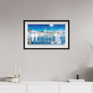 64 x 36 cm, 10 Cadre Noir Flottant Les pas flottaient au-dessus du temps