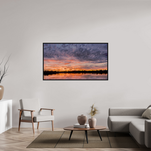 160 x 90 cm, Caisse américaine Noire 7 Reflets d’un Même Ciel VII – Dernier Chant du Soir