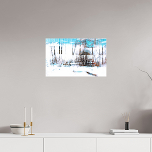 64 x 40 cm, Tirage photo contrecollé sur Dibond La Forêt qui chante la neige