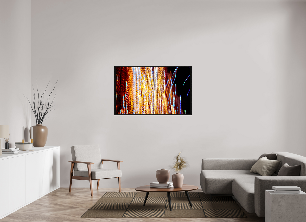 128 x 80 cm, Caisse américaine Noire Ode aux filaments célestes