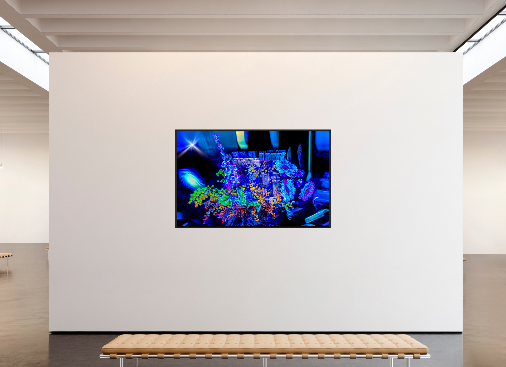 192 x 120 cm, 8 Caisse américaine Noire Le bouquet où nos rêves s’illuminent