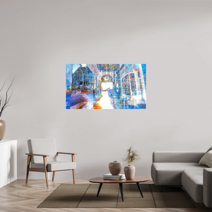 144 x 81 cm, 3 Tirage photo sous Verre acrylique Le seuil n’était pas une frontière, mais une invitation