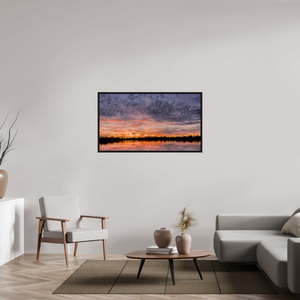 128 x 72 cm, Caisse américaine Noire 7 Reflets d’un Même Ciel VII – Dernier Chant du Soir
