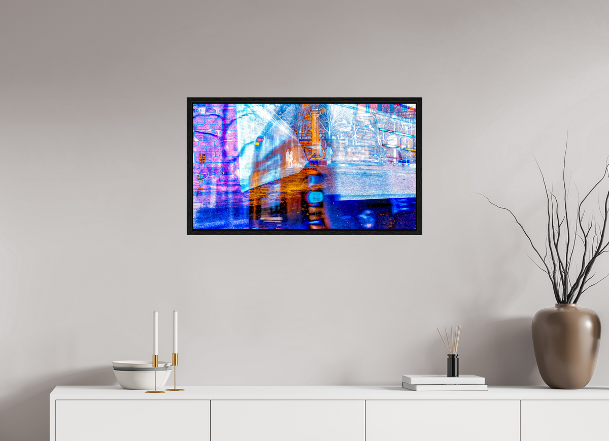 80 x 45 cm, Caisse américaine Noire Le mur de lumière n’a rien interrompu