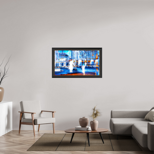 112 x 63 cm, 11 Cadre Noir-Or Ce que la ville montre à ceux qui s’arrêtent