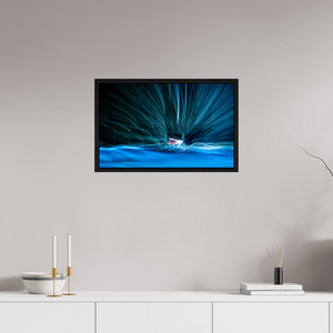 64 x 40 cm, Caisse américaine Noire Éventail de fibres