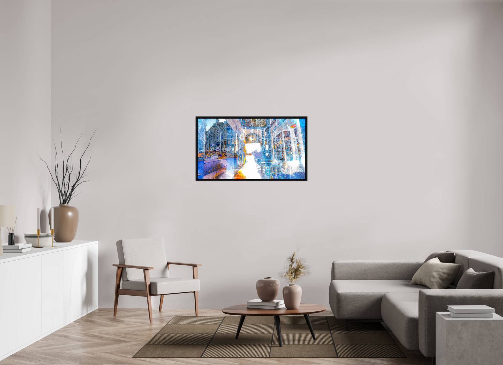 112 x 63 cm, 8 Caisse américaine Noire Le seuil n’était pas une frontière, mais une invitation