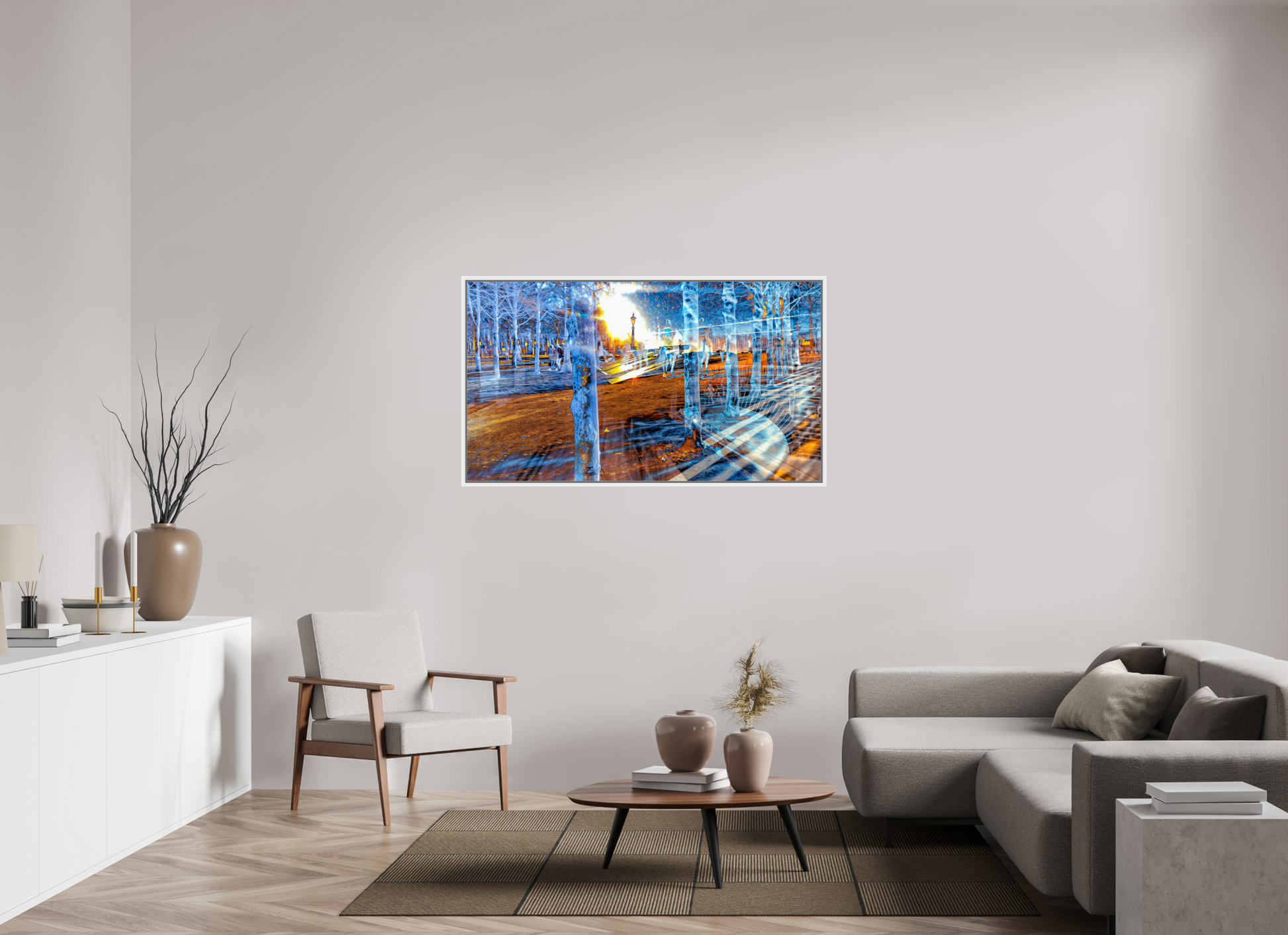 144 x 81 cm, 9 Caisse américaine Blanche Quand les corps ont appris à se fondre dans la lumière