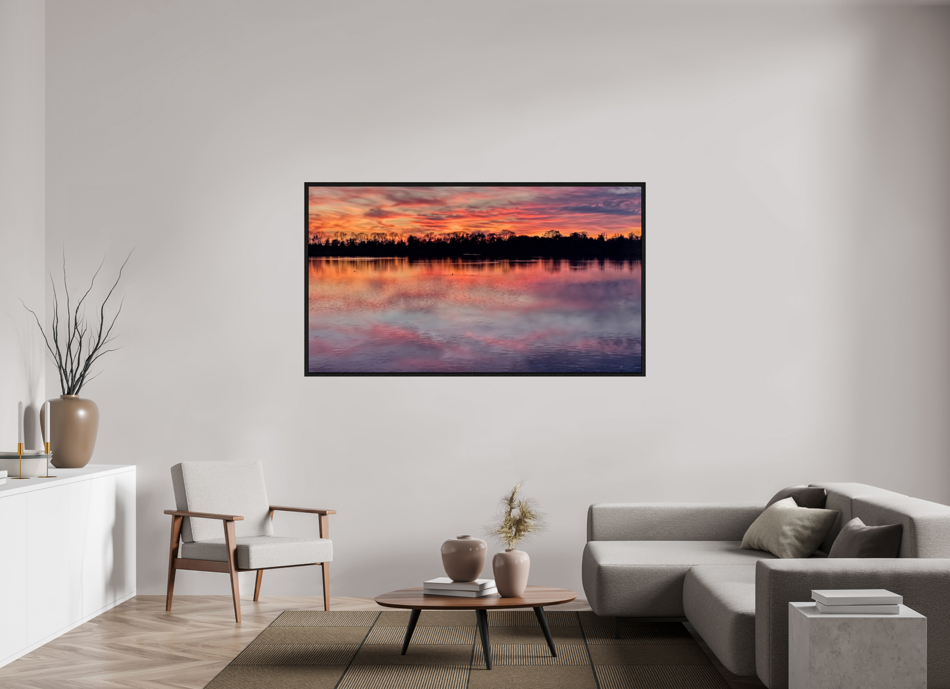 179 x 100 cm, Caisse américaine Noire 5 Reflets d’un Même Ciel V – Le Ciel Renversé