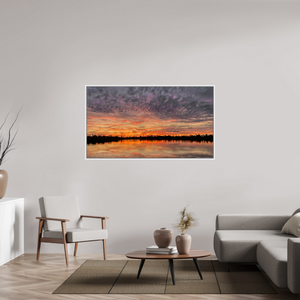 160 x 90 cm, Caisse américaine Blanche 9 Reflets d’un Même Ciel IX – Le Souffle d’Ambre