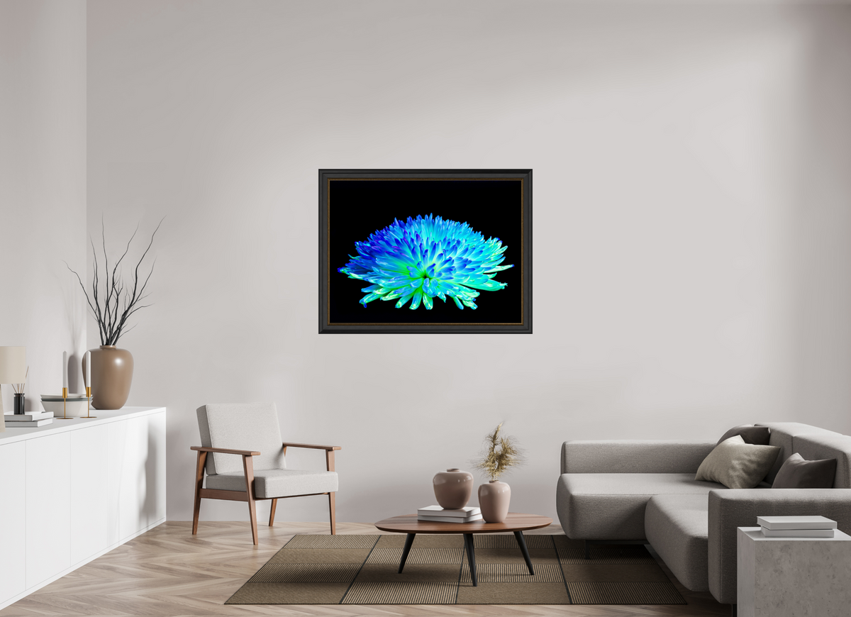 120 x 90 cm, Cadre Noir-Or Éclat d’un Monde Inconnu