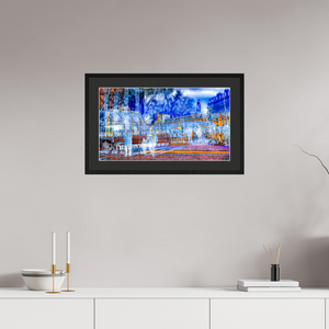64 x 36 cm, 5 Cadre Noir : Passe-Partout Noir lisière Blanche Ce que la ville protège encore