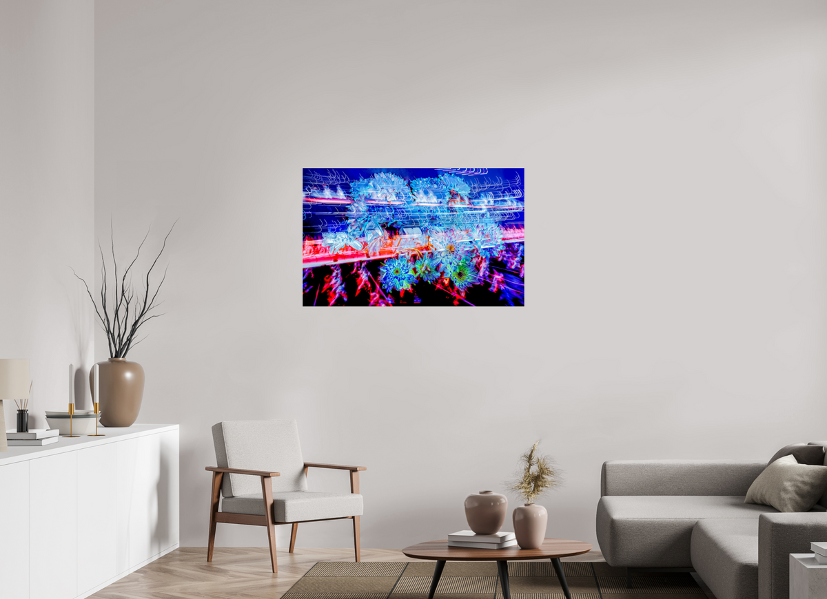 112 x 70 cm, Tirage simple sur papier photo Fuji Crystal Pearl Éclosions dans les courants de matière douce