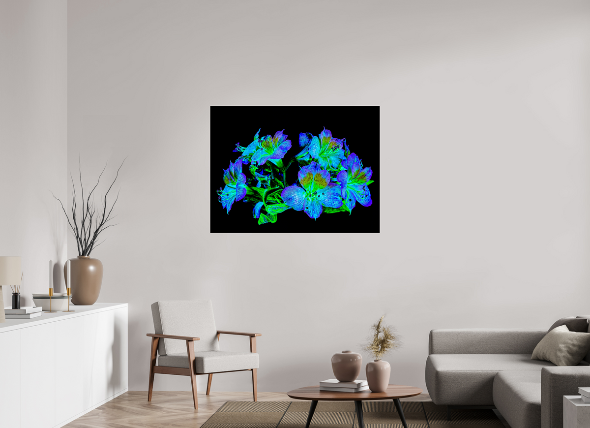 120 x 90 cm, Tirage simple sur papier photo Fuji Crystal Pearl Constellation Florale