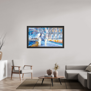 144 x 81 cm, 11 Cadre Noir-Or Les corps devenaient légers en traversant la place