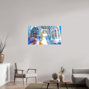 112 x 63 cm, 3 Tirage photo sous Verre acrylique Le seuil n’était pas une frontière, mais une invitation