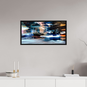 80 x 40 cm, Caisse américaine Noire Chronique des rues où le temps s’étire