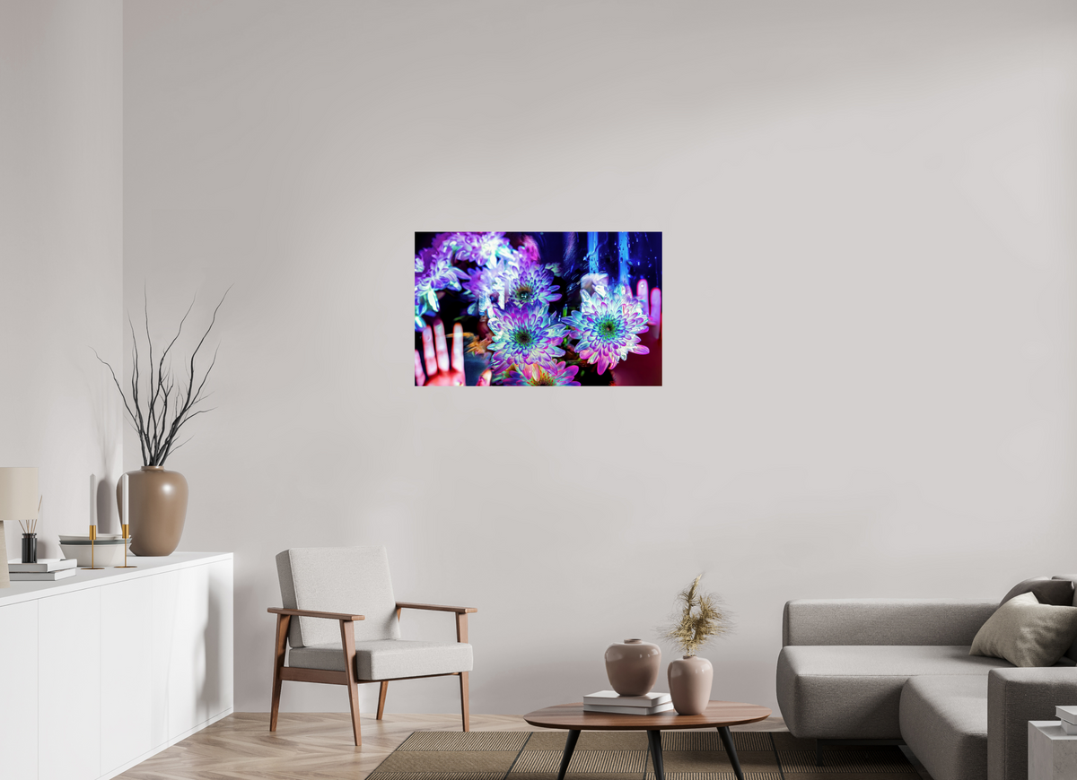 96 x 60 cm, Tirage simple sur papier photo Fuji Crystal Pearl Pétales contre ma peau, lumière contre la tienne