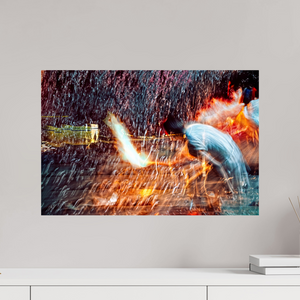 60 x 40 cm, Tirage simple sur papier photo Fuji Crystal Pearl Rituel où le feu apprend le rythme