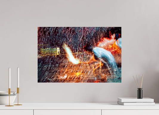 60 x 40 cm, Tirage simple sur papier photo Fuji Crystal Pearl Rituel où le feu apprend le rythme