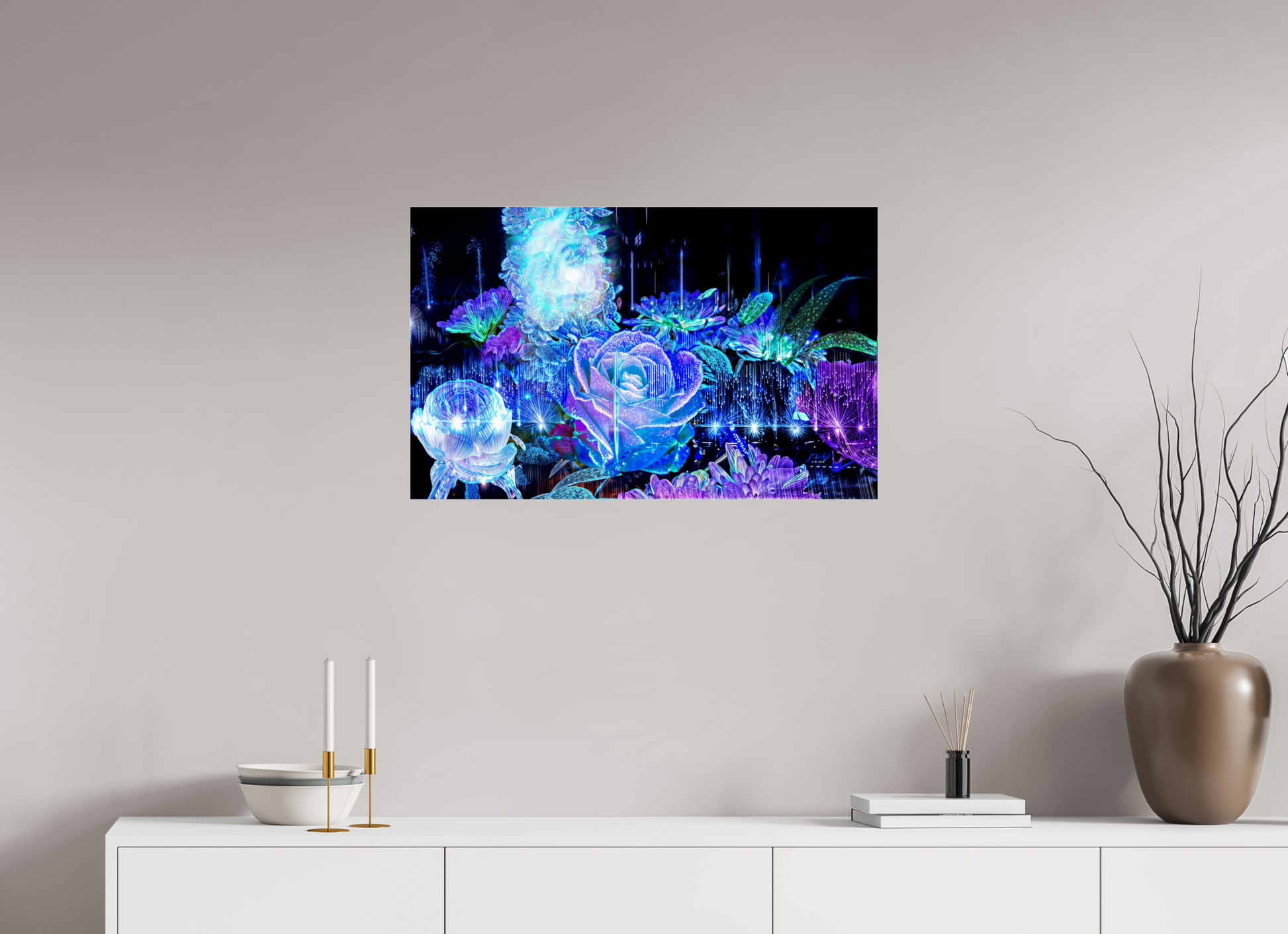 80 x 50 cm, 3 Tirage photo sous Verre acrylique La Rosée des Étoiles