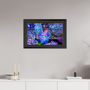 64 x 40 cm, 11 Cadre Noir-Or Lorsque la lumière se souvient des fleurs