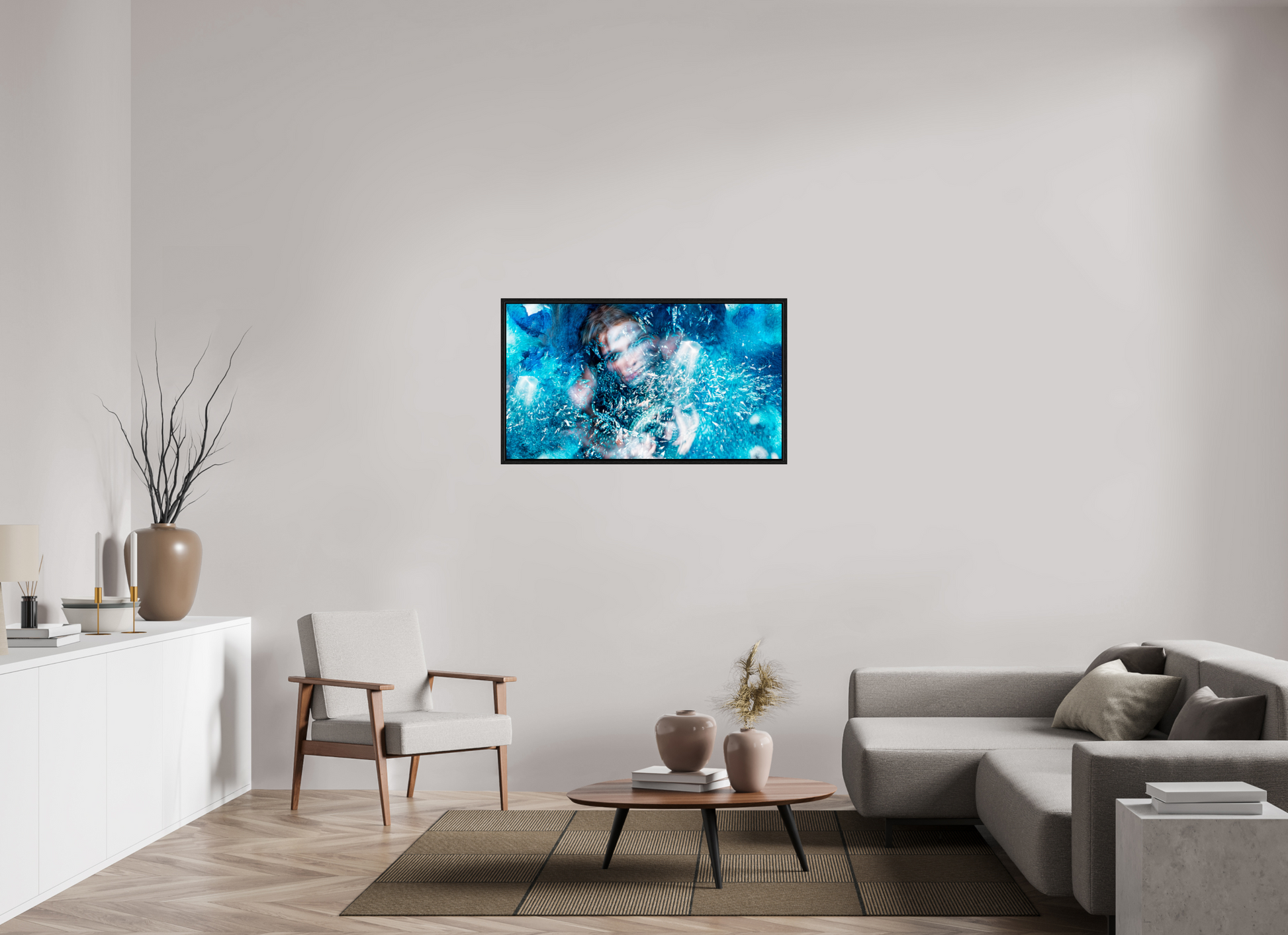 112 x 63 cm, Caisse américaine Noire Cristallisation