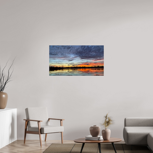 107,8 x 60 cm, Tirage photo sous Verre acrylique 10 Reflets d’un Même CielX – L’Heure Suspendue